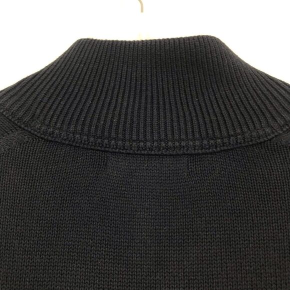Banana Republic Factory Navy Blue 100% Cotton Quarter Button Pullover Sweater - Picture 9 of 16